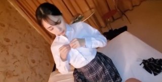 Uncensored Massive cum shot in uniform beautiful shaved