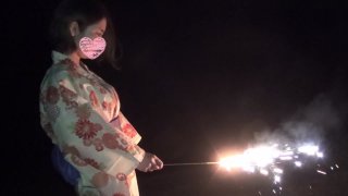 Limited to the sea in summer Yukata fireworks swimwear and after all SEX Personal shooting