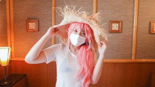 Limited time discount 18-year-old active JD layer E-cup FG Tamamo summer vaginal cum shot Ahegao training with a large amount of 2 shots at the woman on top and missionary positions
